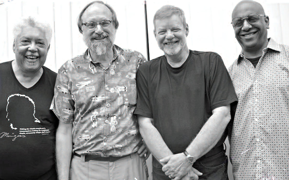 The quartet (L-R) Rufus Reid, Scott Robinson, Frank Kimbrough, Billy Drummond